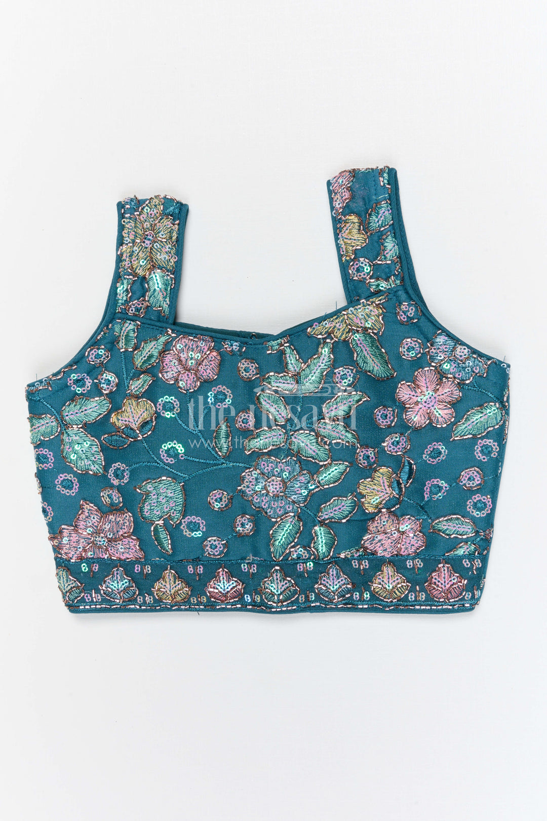 The Nesavu Girls Fancy Lehenga Girls Party Lehenga for Weddings and Festive Occasions Nesavu Nesavu girls georgette party lehenga for weddings and celebrations with embroidered designer yoke