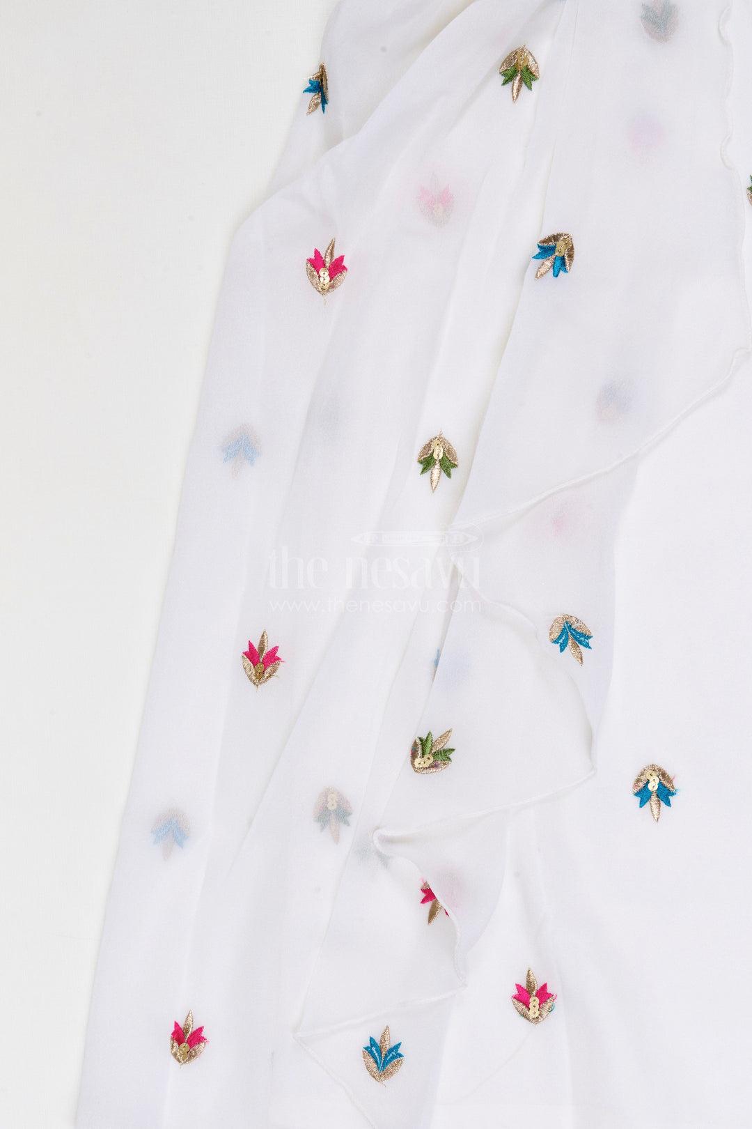 The Nesavu Girls Fancy Lehenga Girls Party Wear Lehenga for Reception and Festive Events Nesavu Nesavu Girls Party Wear Georgette Lehenga With Embroidered Jacket For Receptions And Festive Gatherings