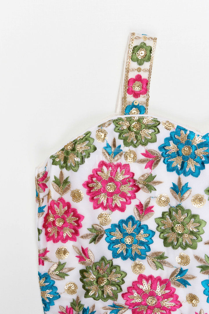 The Nesavu Girls Fancy Lehenga Girls Party Wear Lehenga for Reception and Festive Events Nesavu Nesavu Girls Party Wear Georgette Lehenga With Embroidered Jacket For Receptions And Festive Gatherings