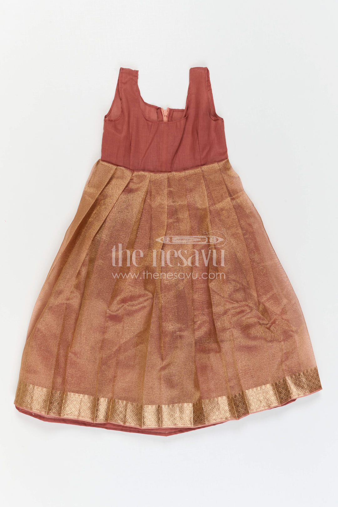 The Nesavu Pattu Pavadai Girls Pattu Pavadai for Festive Functions and Temple Celebrations Nesavu Nesavu Girls Pattu Pavadai For Festive Functions And Temple Celebrations With Semi Banaras Art Silk Design