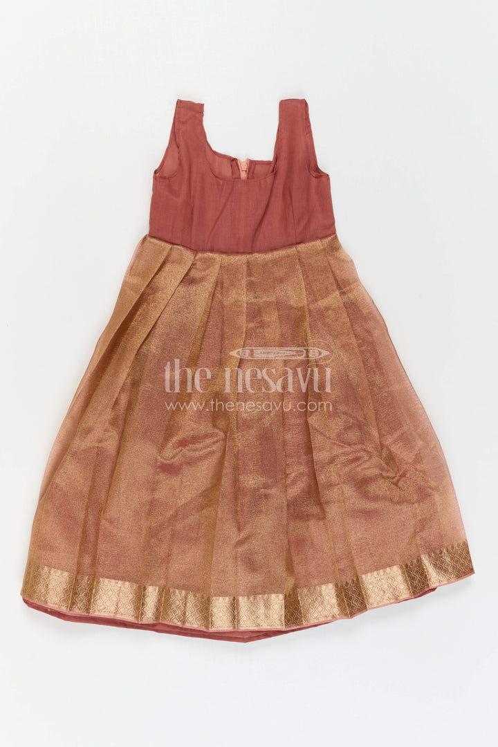 The Nesavu Pattu Pavadai Girls Pattu Pavadai for Festive Functions and Temple Celebrations Nesavu Nesavu Girls Pattu Pavadai For Festive Functions And Temple Celebrations With Semi Banaras Art Silk Design