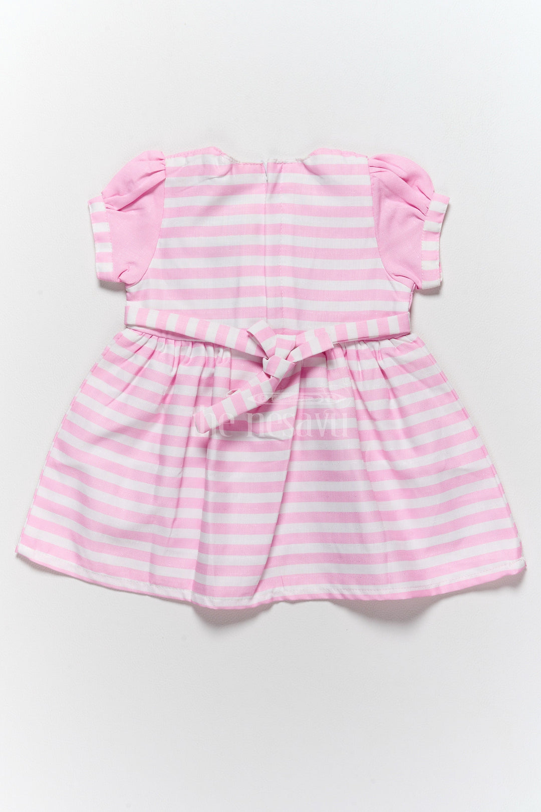 The Nesavu Baby Cotton Frocks Girls Pink Cotton Maxi Frock with Puff Sleeves and Peter Pan Collar for Special Occasions Nesavu Nesavu Girls Pink Cotton Maxi Frock Puff Sleeves Peter Pan Collar Birthday Parties