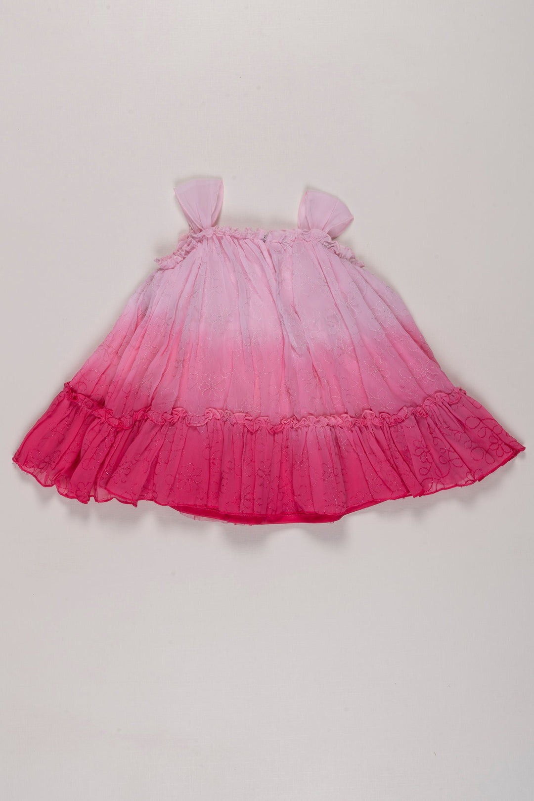 The Nesavu Girls Fancy Frock Girls Pink Princess Frock with Sparkling Tulle - Enchanted Evening Wear Nesavu Girls Pink Party Frock | Sparkly Tulle Dress for Kids | The Nesavu