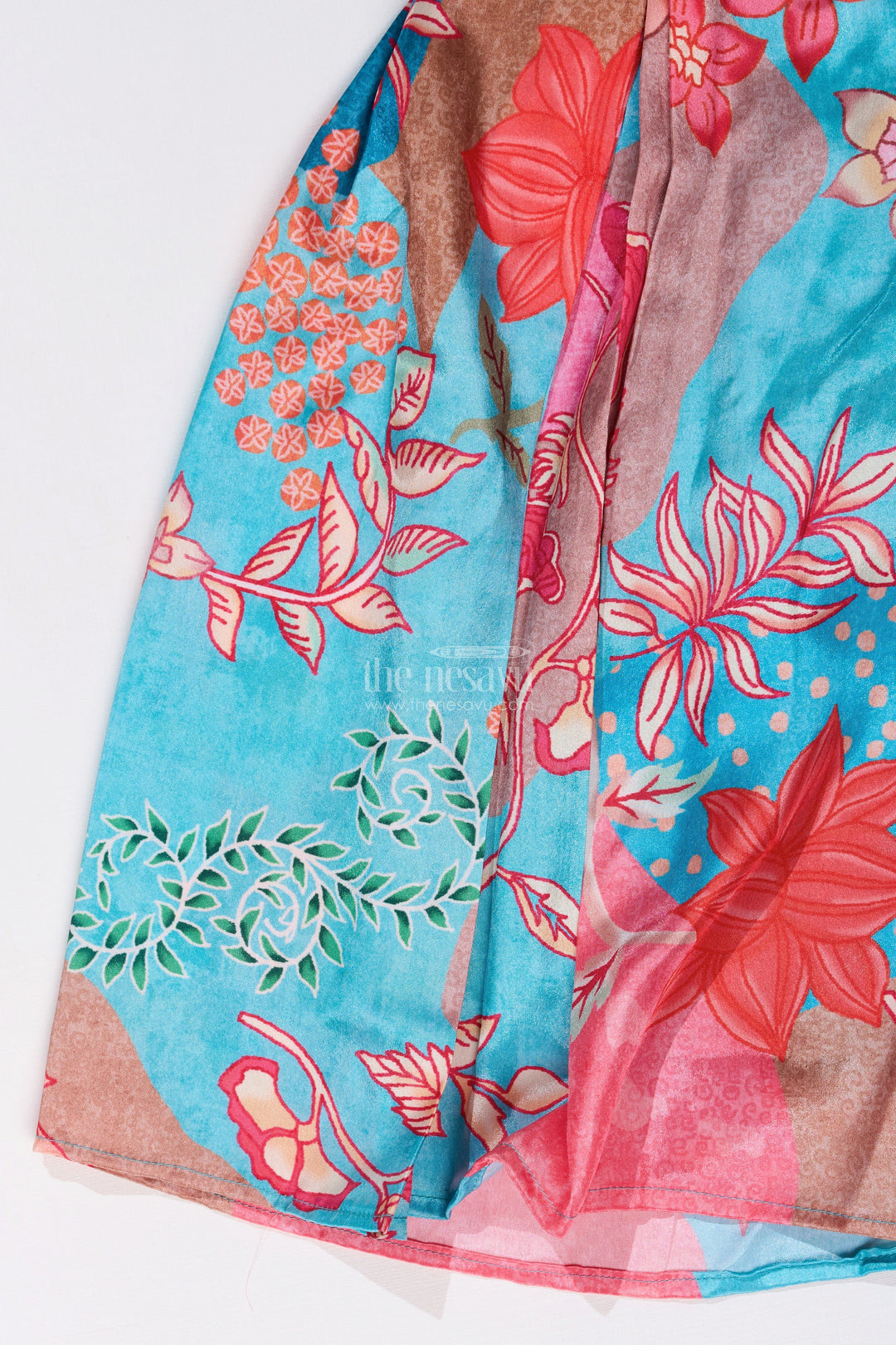 The Nesavu Girls Sharara / Plazo Set Girls Plazo Choli with Jacket and Floral Print Design for a Graceful Ethnic Look Nesavu Nesavu Girls Plazo Choli Jacket Floral Print Weddings Festive Wear