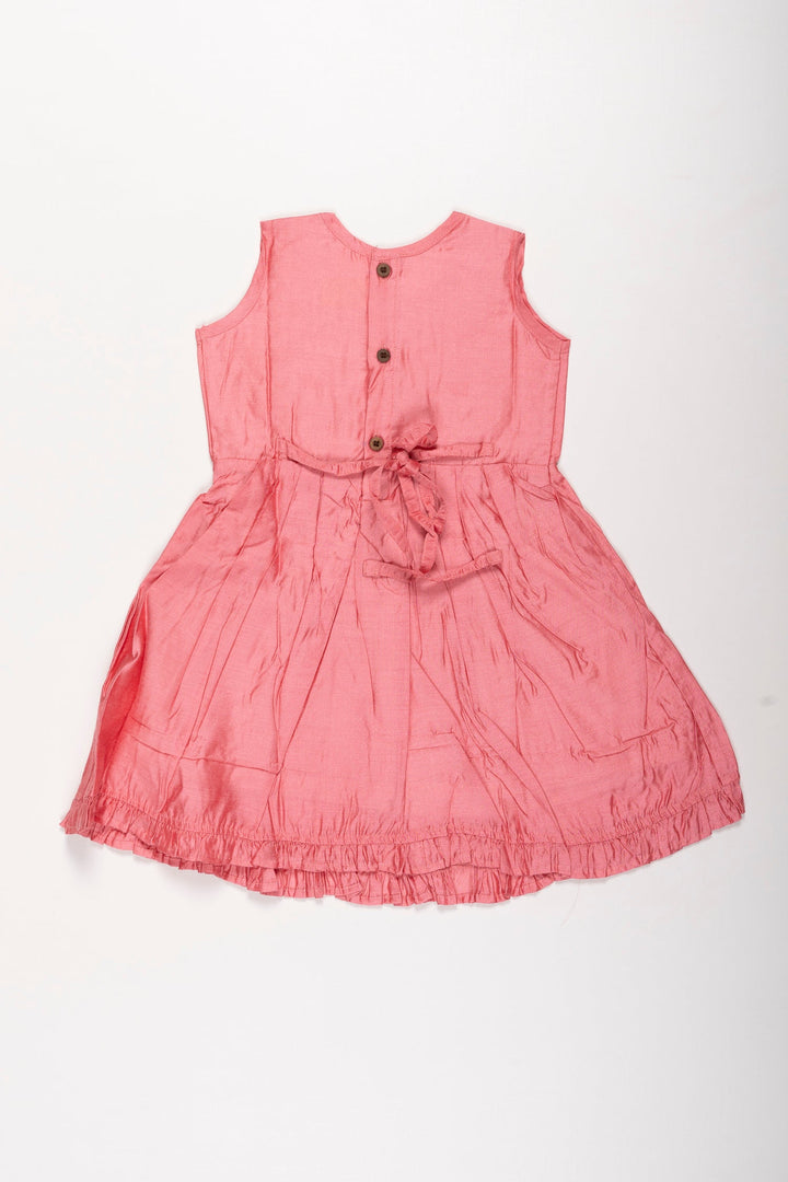 The Nesavu Girls Cotton Frock Girls Pleated Summer Cotton Frock with Lace Detailing - Casual Chic Nesavu Chic Lace-Detailed Cotton Frock for Girls | Must-Have Summer Collection | The Nesavu
