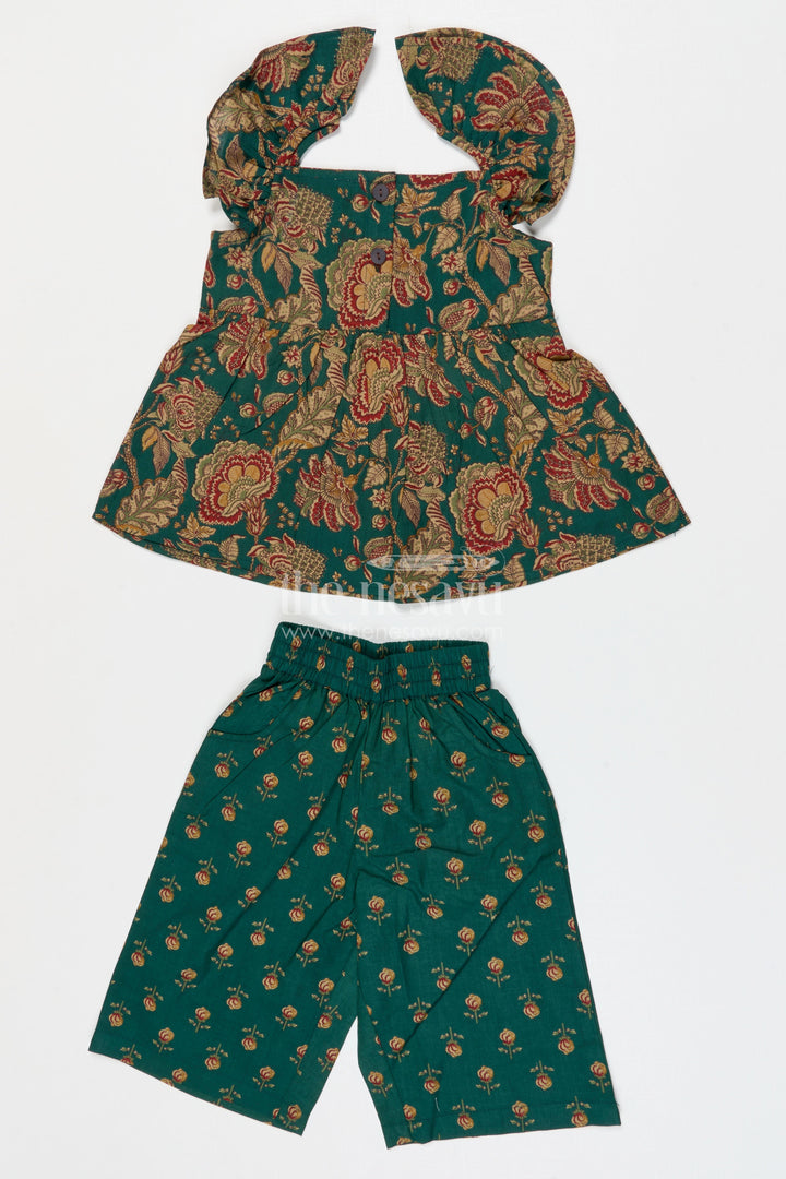 The Nesavu Girls Co-Ord Sets Girls Printed Cotton Co Ord Set for Travel and Playdates Nesavu Nesavu Girls Printed Cotton Co Ord Set With Digital Print For Travel Playdates And Casual Outings