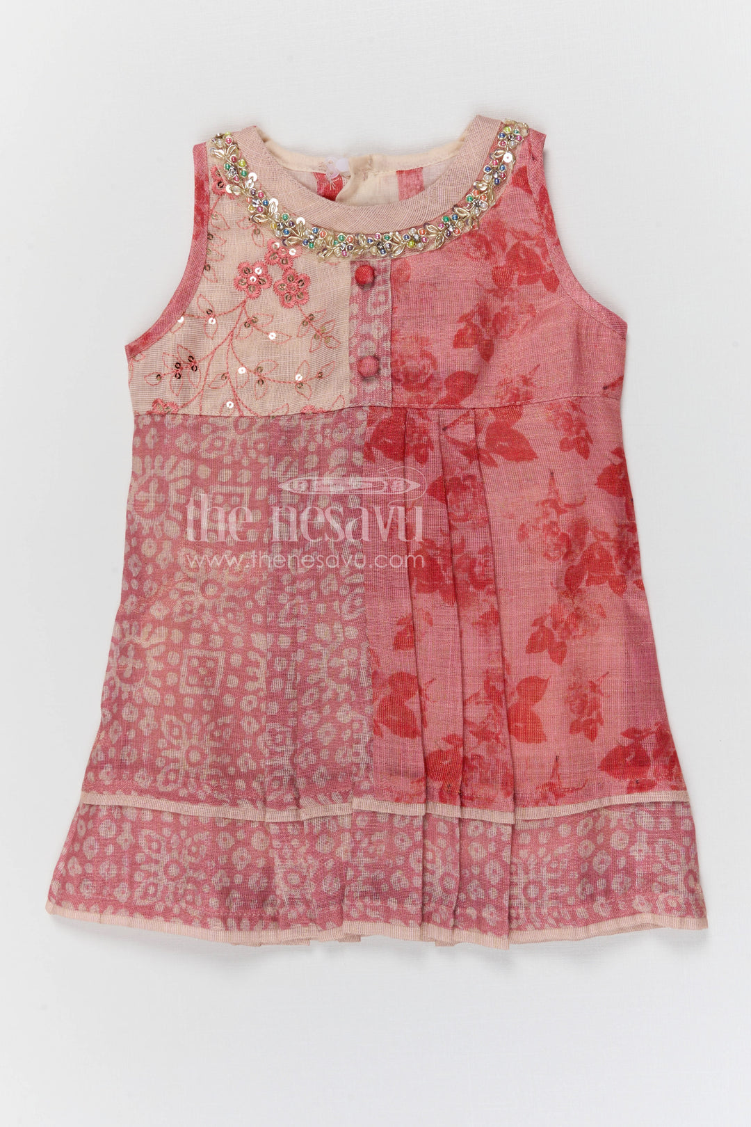 The Nesavu Girls Cotton Frock Girls Printed Cotton Frock for Casual Outings and Daily Wear Nesavu Nesavu girls cotton viscose printed frock for casual wear and summer outings