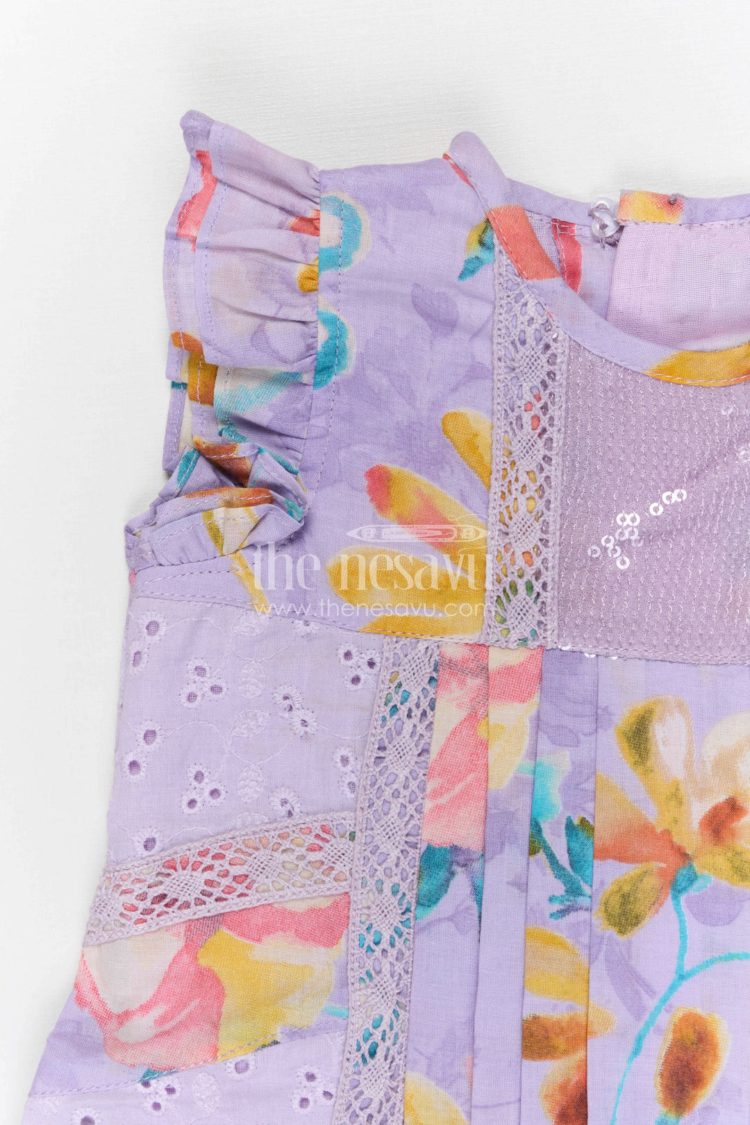 The Nesavu Girls Cotton Frock Girls Printed Cotton Frock for Playdates and Everyday Summer Comfort Nesavu Nesavu Girls Cotton Digital Print Frock For Playdates Casual Outings And Everyday Kids Wear