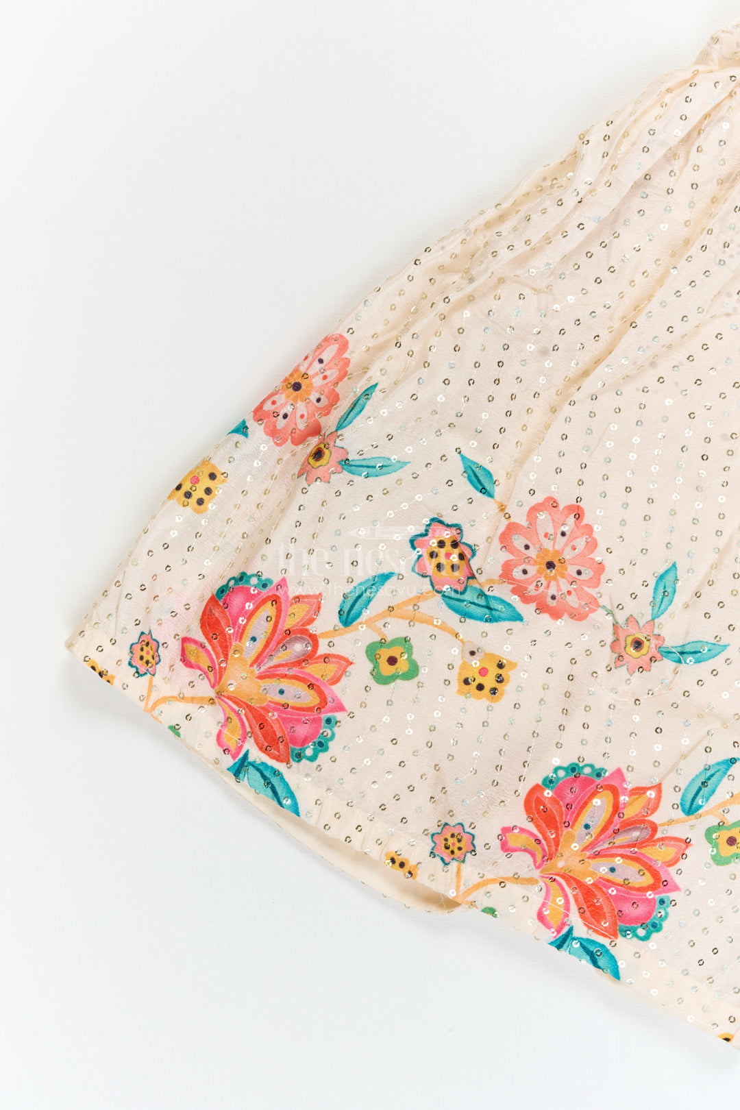 The Nesavu Girls Sharara / Plazo Set Girls Printed Sharara Set for Haldi, Birthday and Festive Gatherings Nesavu Nesavu girls chinon silk printed sharara set for haldi, birthdays and festive gatherings