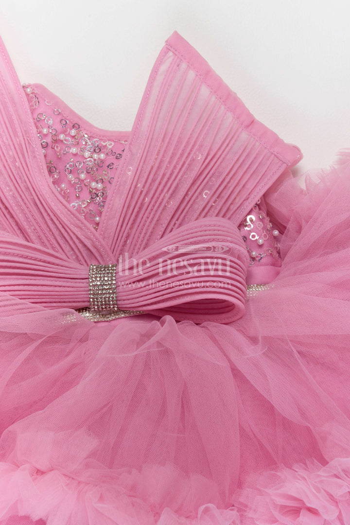 The Nesavu Girls Fancy Party Frock Girls Ruffle Frock for Birthday Photoshoots and Princess Parties Nesavu Nesavu Girls Net Ruffle Frock For Birthday Photoshoots Princess Parties And Milestone Celebrations
