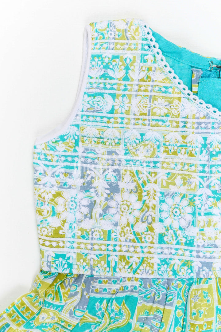 The Nesavu Girls Sharara / Plazo Set Girls Sharara Set for Casual Festive Wear and Outings Nesavu Nesavu Girls Cotton Sharara Set With Digital Print For Casual Festive Wear And Daily Comfort Outfit