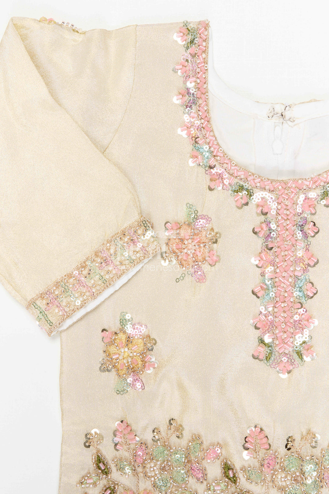 The Nesavu Girls Sharara / Plazo Set Girls Sharara Set for Diwali and Celebrations Nesavu Nesavu girls sharara set for weddings and festive celebrations viscose silk outfit with designer embroidery