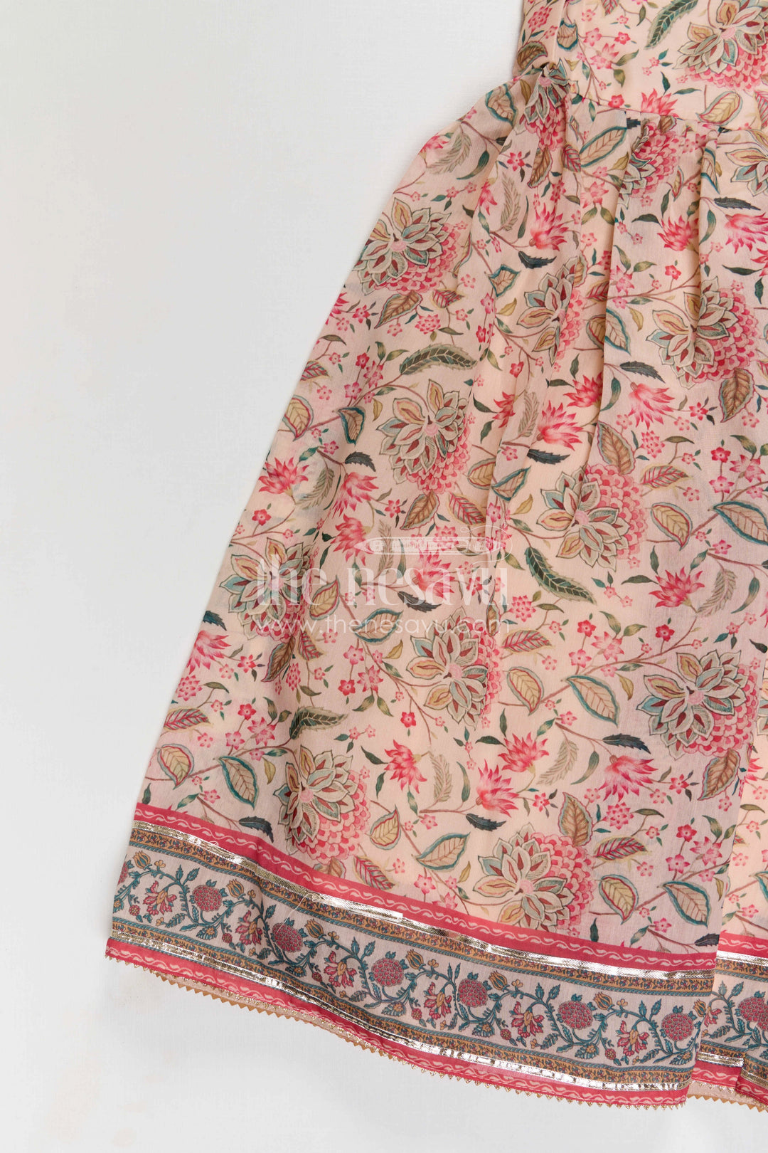 The Nesavu Girls Sharara / Plazo Set Girls Sharara Set for Family Gatherings and Festive Outings Nesavu Nesavu Girls Sharara Set For Festive Outings With Georgette Digital Print And Comfortable Flared Design