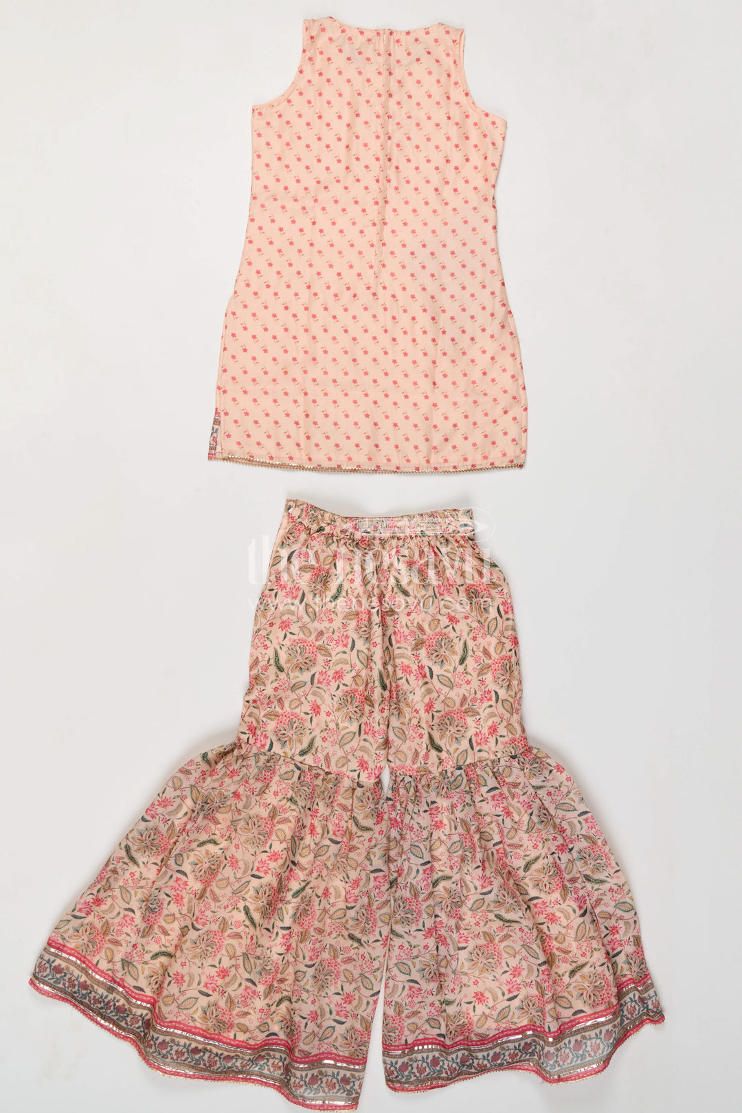 The Nesavu Girls Sharara / Plazo Set Girls Sharara Set for Family Gatherings and Festive Outings Nesavu Nesavu Girls Sharara Set For Festive Outings With Georgette Digital Print And Comfortable Flared Design