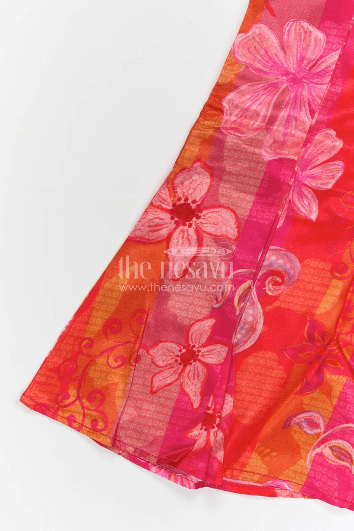 The Nesavu Girls Sharara / Plazo Set Girls Sharara Set for Festival Occasions Nesavu Nesavu girls georgette sharara set for weddings and festive occasions with digital print design