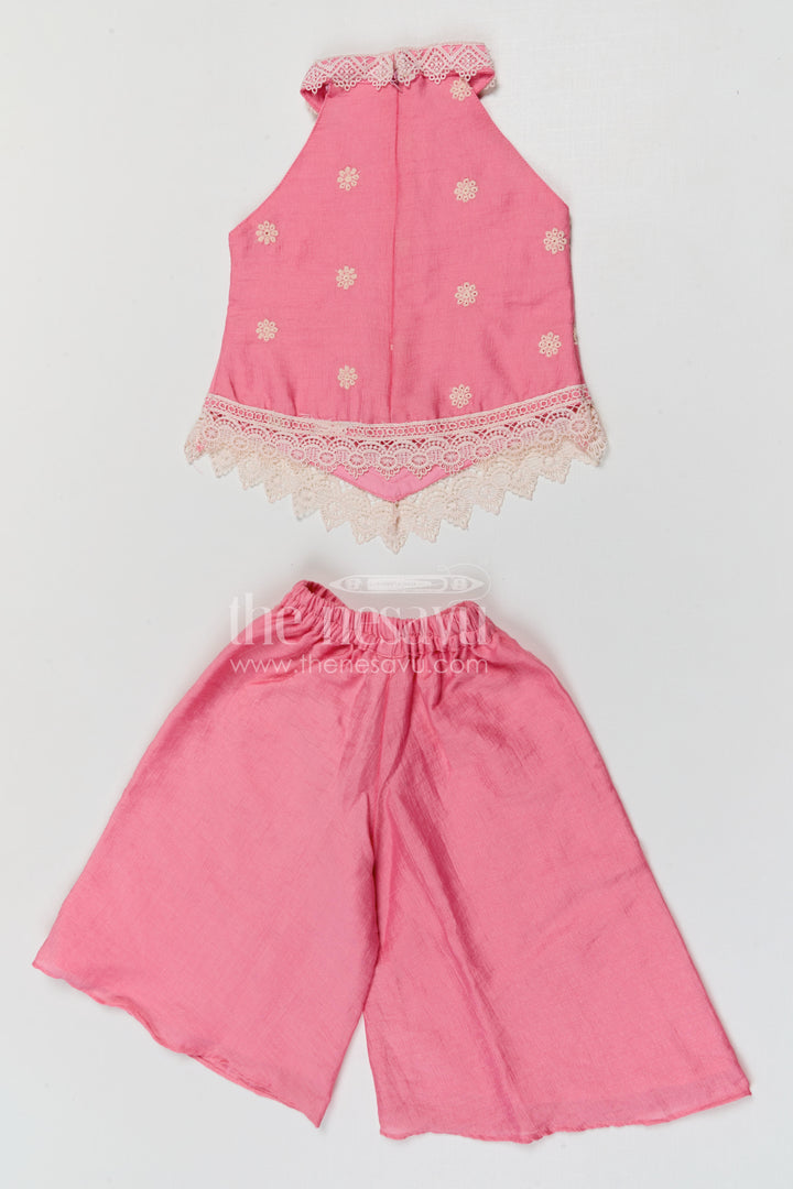 The Nesavu Girls Sharara / Plazo Set Girls Sharara Set for Festive Celebrations and Family Gatherings Nesavu Nesavu girls textured viscose rayon sharara set for festive celebrations and family occasions