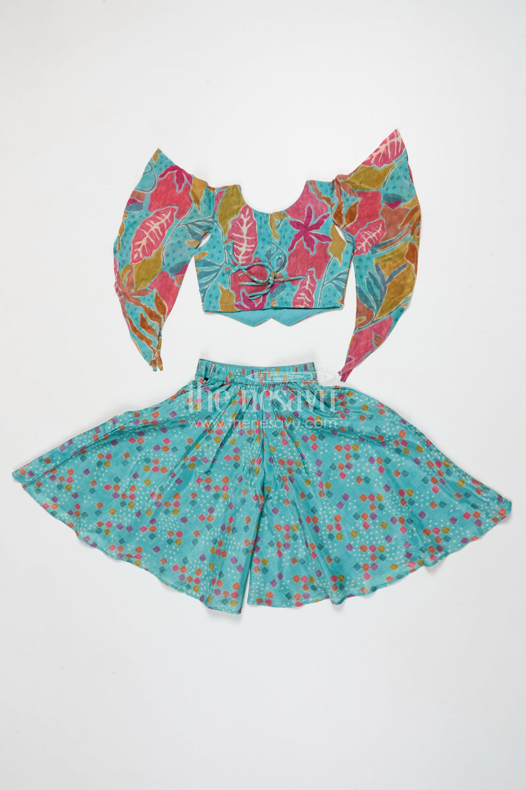 The Nesavu Girls Sharara / Plazo Set Girls Sharara Set for Festive Celebrations and Family Occasions Nesavu Nesavu girls sharara set with digital print in georgette for festivals and weddings