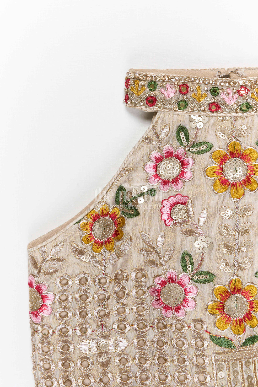 The Nesavu Girls Sharara / Plazo Set Girls Sharara Set for Festive Weddings and Family Functions Nesavu Nesavu girls sharara set for weddings and festive occasions with sequin embroidered yoke