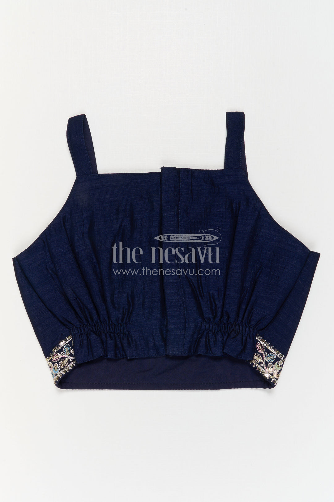 The Nesavu Girls Sharara / Plazo Set Girls Sharara Set for Sangeeth and Festive Occasions Nesavu Nesavu Girls Sharara Set For Weddings And Festive Occasions With Embroidered Jacket And Flowy Pants