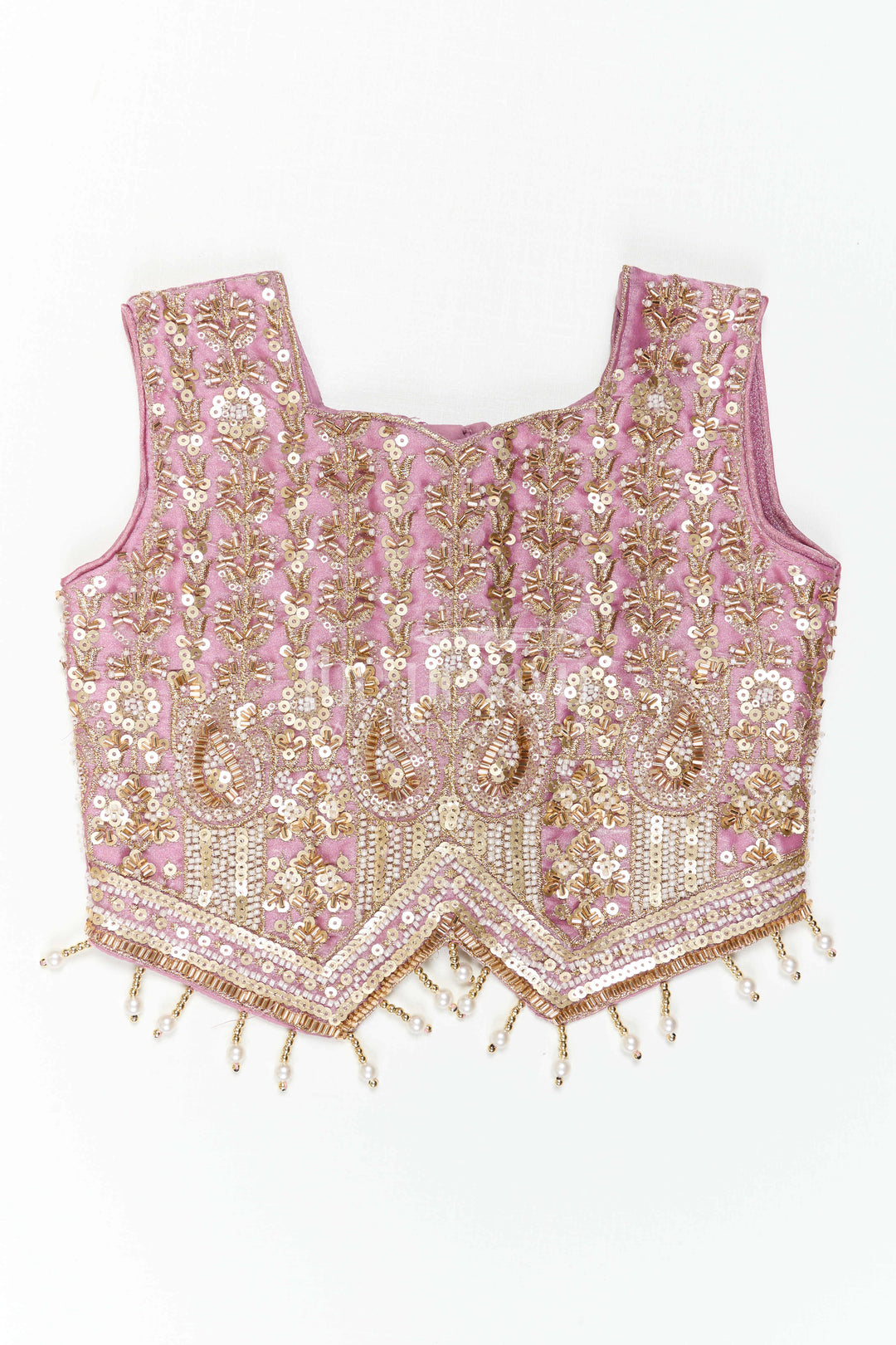 The Nesavu Girls Sharara / Plazo Set Girls Sharara Set for Wedding Celebrations and Festive Occasions Nesavu Nesavu Girls Sharara Set For Weddings And Festive Celebrations With Embroidered Designer Yoke