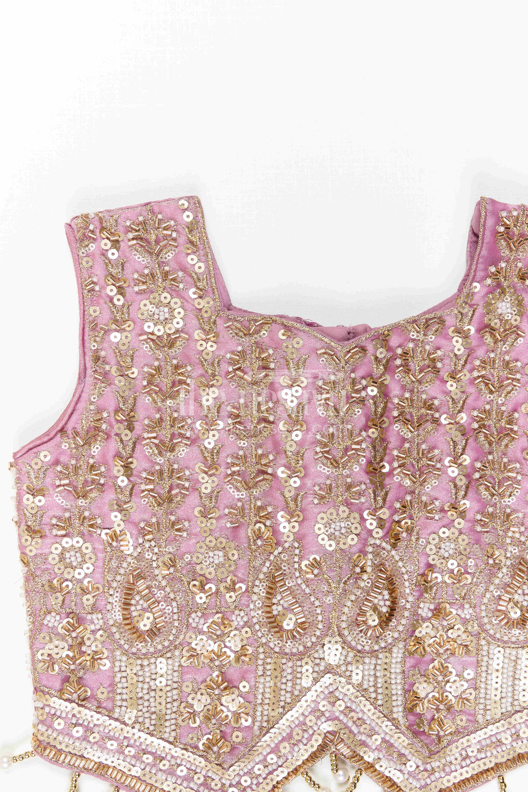 The Nesavu Girls Sharara / Plazo Set Girls Sharara Set for Wedding Celebrations and Festive Occasions Nesavu Nesavu Girls Sharara Set For Weddings And Festive Celebrations With Embroidered Designer Yoke