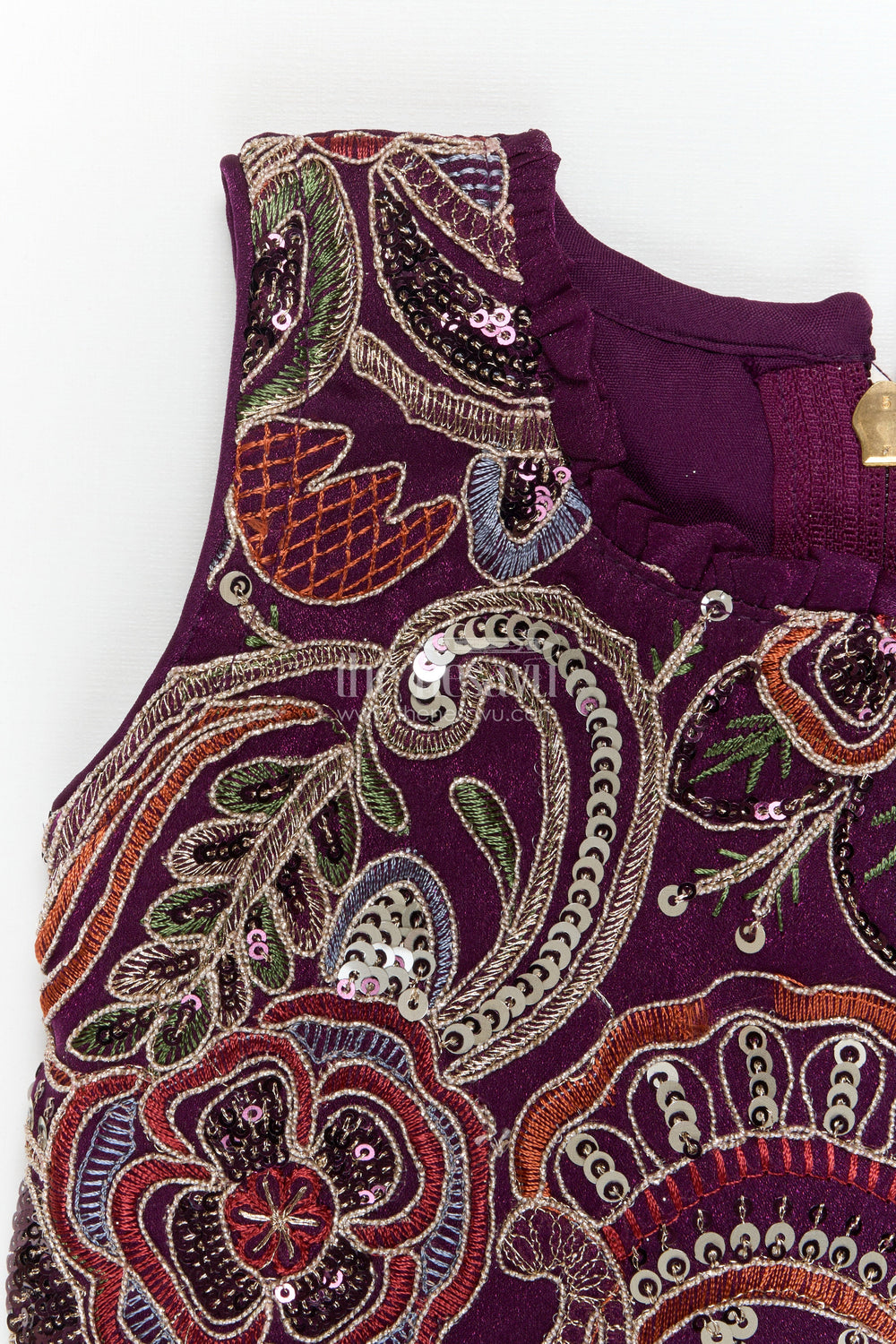 The Nesavu Girls Sharara / Plazo Set Girls Sharara Set for Weddings and Cultural Programs Nesavu Nesavu girls embroidered sharara set in organza for weddings and festive stage moments