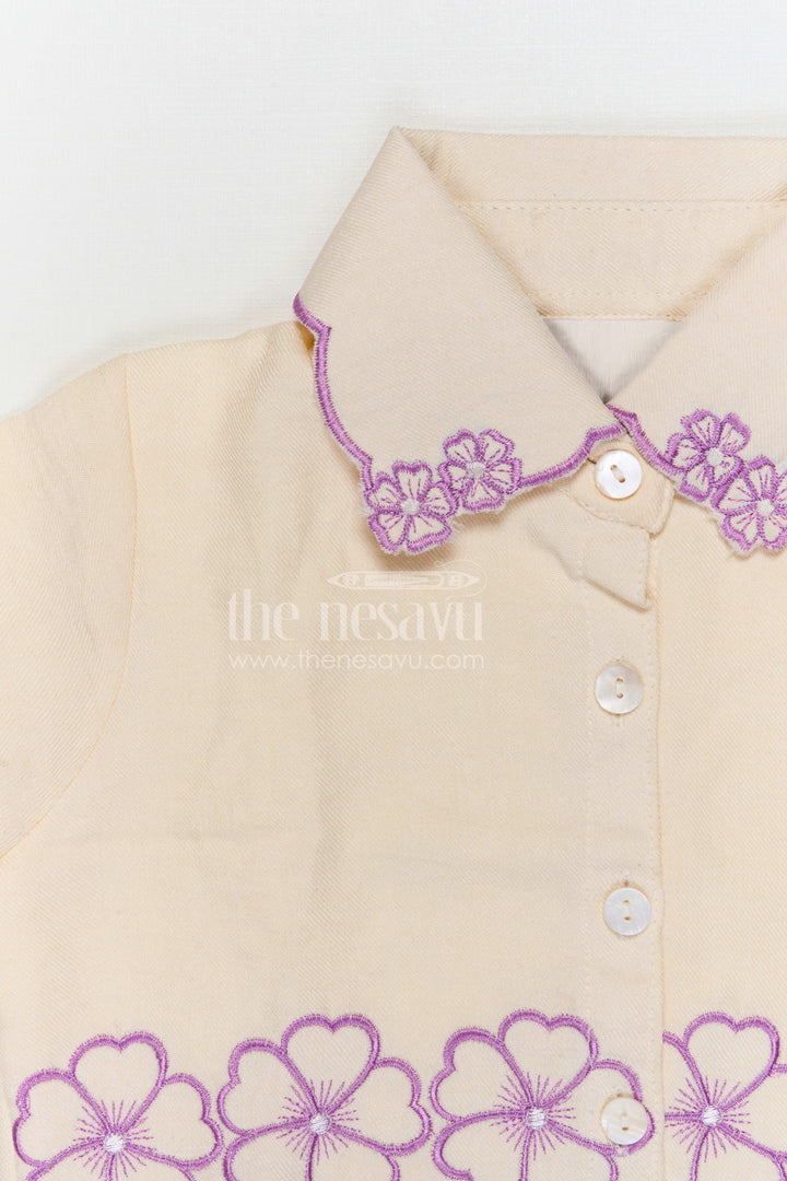 The Nesavu Girls Sharara / Plazo Set Girls Sharara Set for Weddings and Festival Events Celebration Nesavu Nesavu girls sharara set for weddings festive celebrations and cultural events with embroidered ethnic design