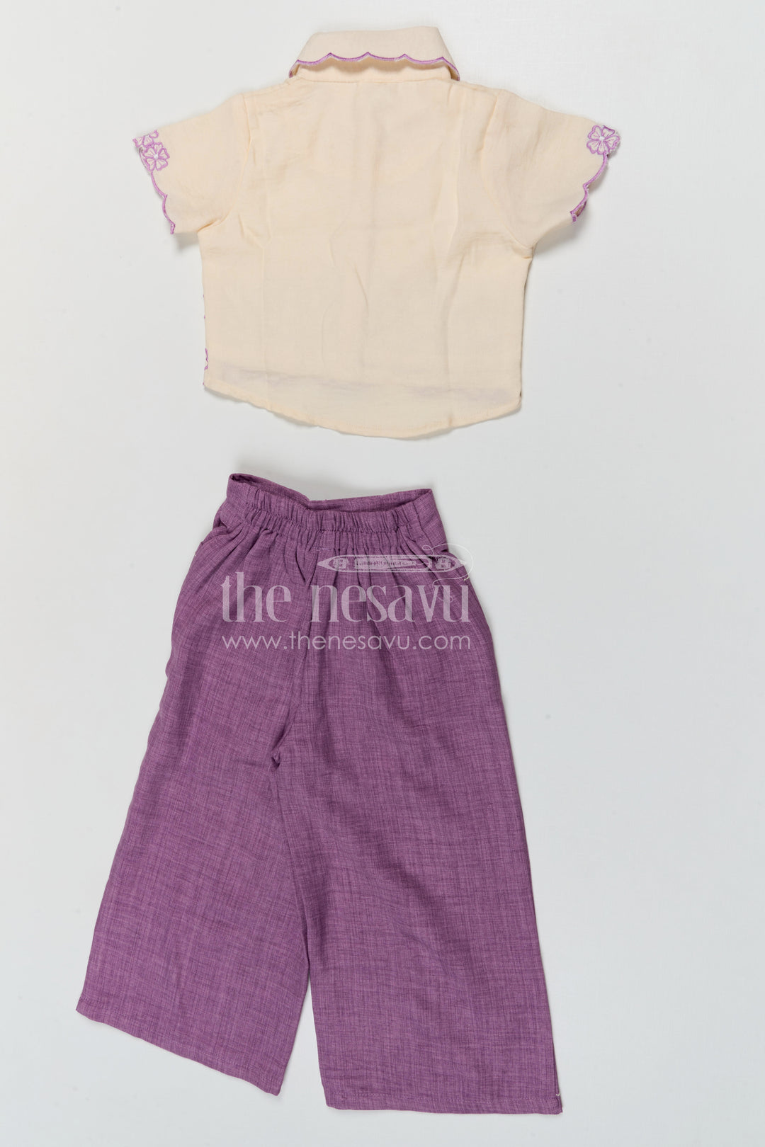 The Nesavu Girls Sharara / Plazo Set Girls Sharara Set for Weddings and Festival Events Celebration Nesavu Nesavu girls sharara set for weddings festive celebrations and cultural events with embroidered ethnic design