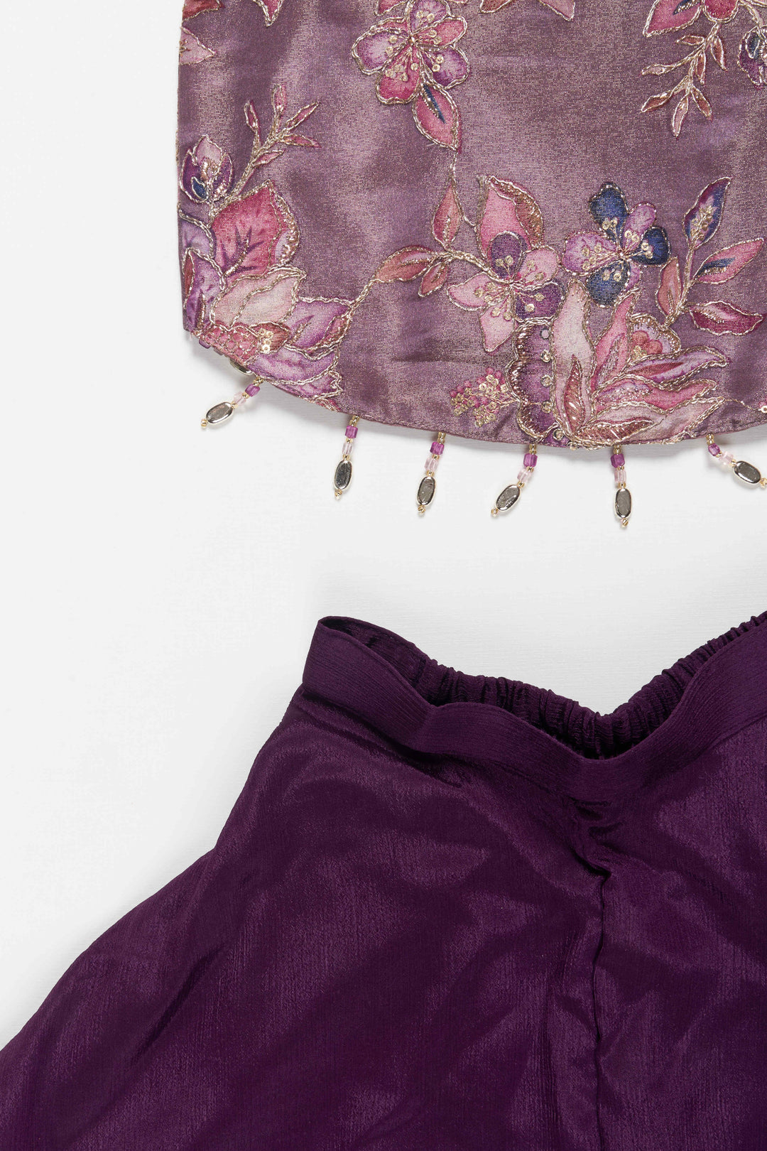 The Nesavu Girls Sharara / Plazo Set Girls Sharara Set for Weddings and Festive Celebrations Nesavu Nesavu girls georgette sharara set sequin embroidery weddings festive occasions