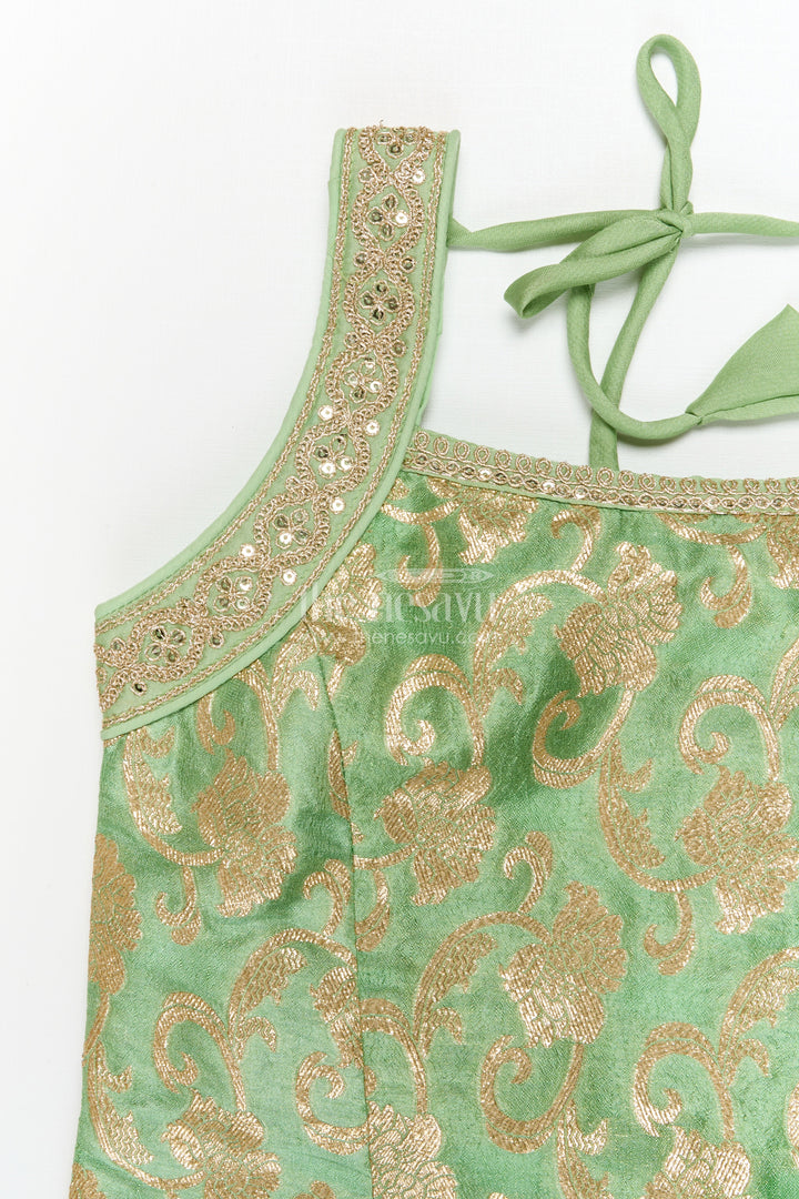 The Nesavu Girls Sharara / Plazo Set Girls Sharara Set for Weddings and Festive Events Nesavu Nesavu girls sharara set for festive weddings and ethnic celebrations in viscose silk