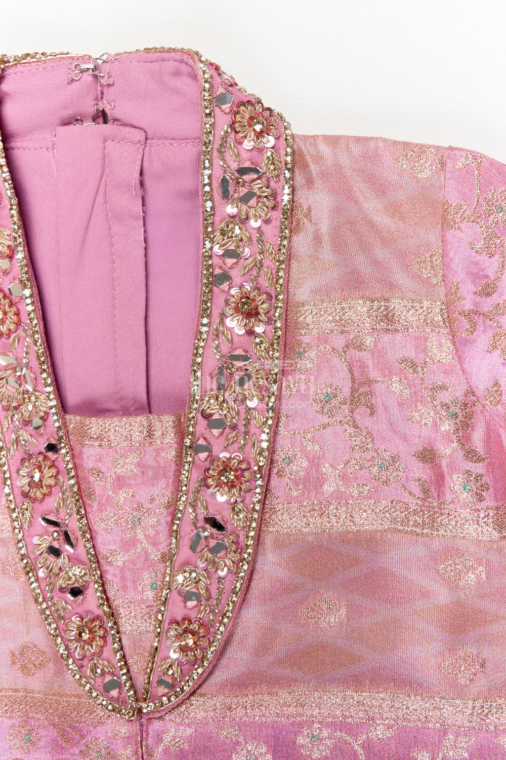 The Nesavu Girls Sharara / Plazo Set Girls Sharara Set with Designer Yoke for Weddings and Festive Occasions Nesavu Nesavu girls sharara set with designer yoke and sling bag for weddings and festive wear