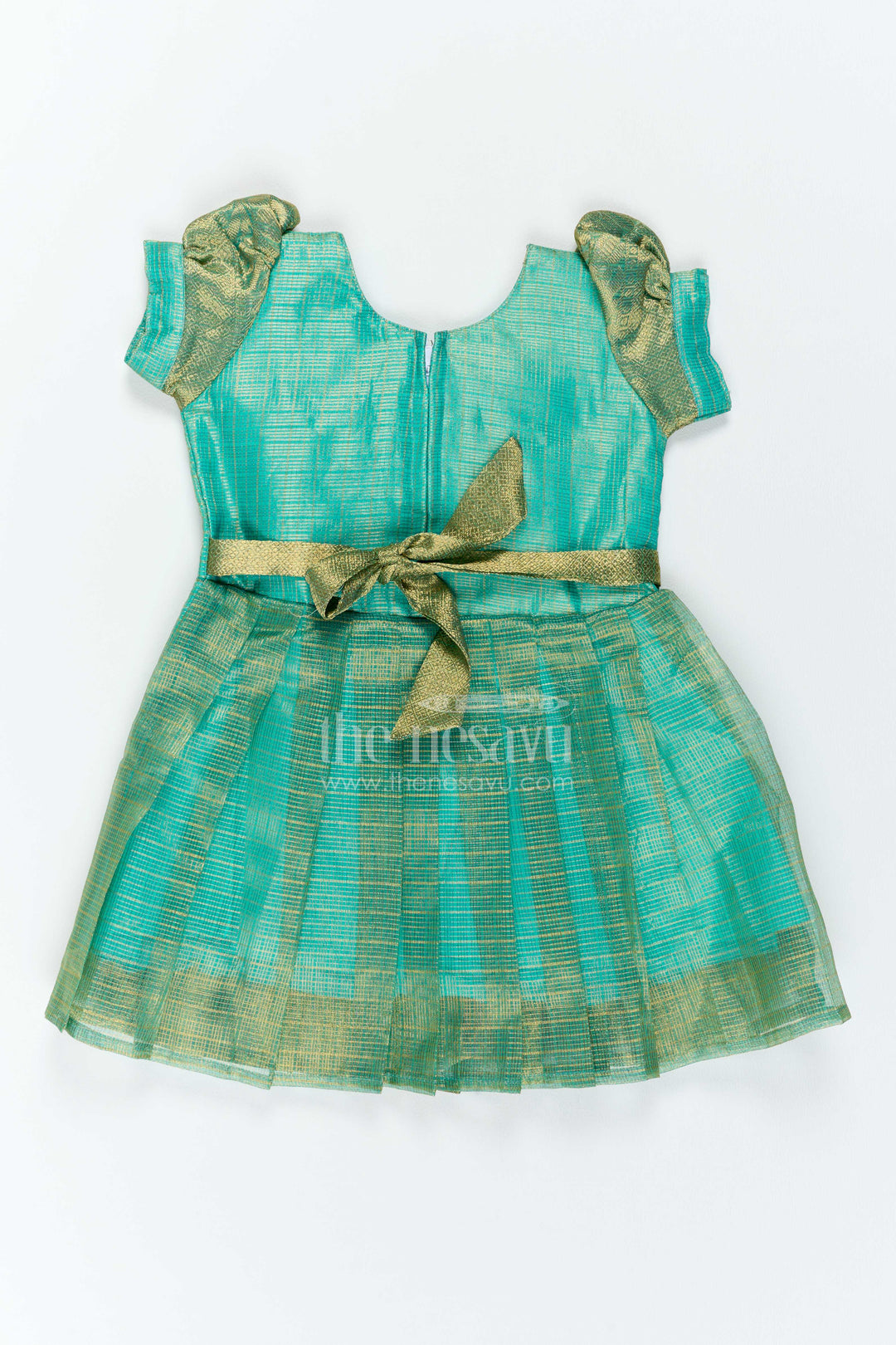 The Nesavu Silk Party Frock Girls Silk Party Frock with Statement Border for Family Functions Nesavu Nesavu Girls Silk Party Frock With Statement Border For Weddings