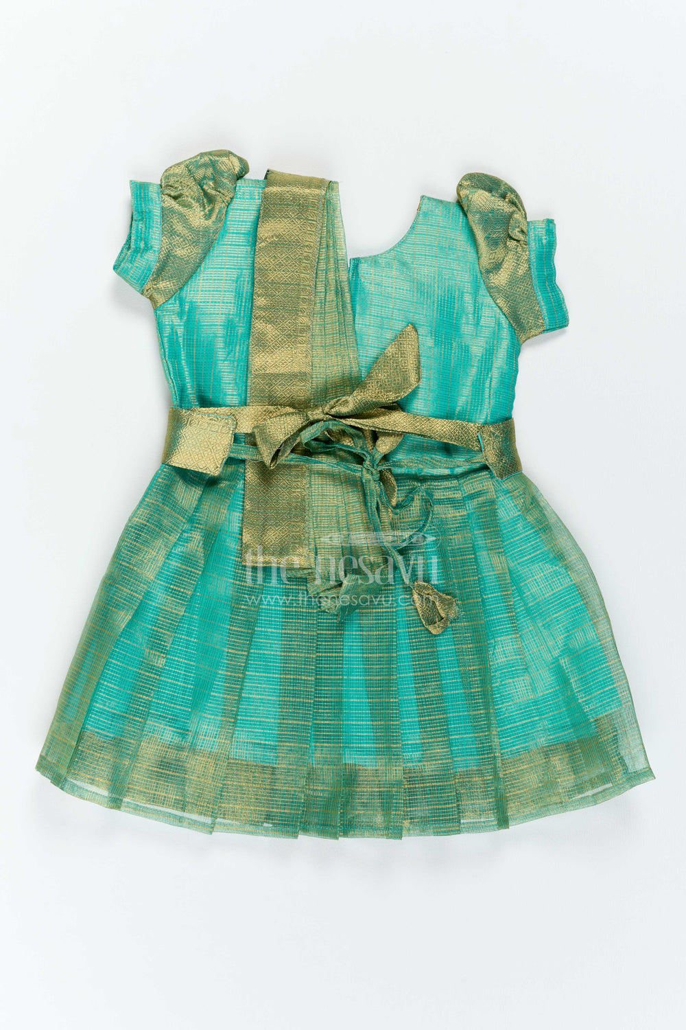 The Nesavu Silk Party Frock Girls Silk Party Frock with Statement Border for Family Functions Nesavu Nesavu Girls Silk Party Frock With Statement Border For Weddings