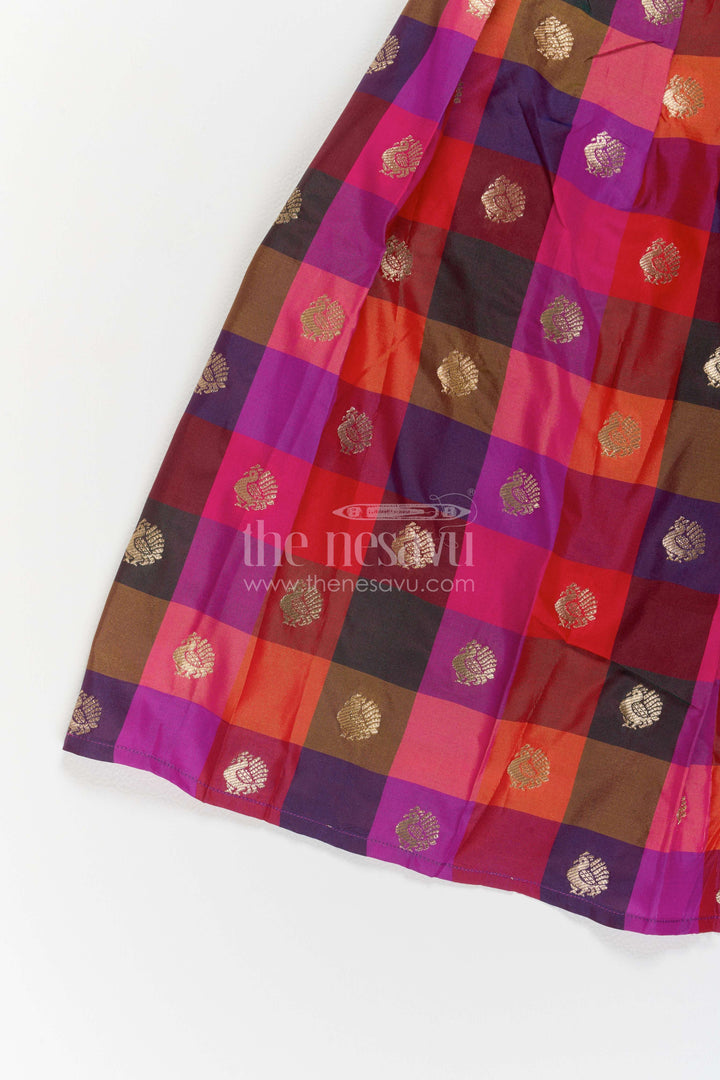 The Nesavu Pattu Pavadai Girls Traditional Pavadai Set for Weddings and Family Functions Nesavu Nesavu Girls Traditional Pavadai Set For Weddings Poojas Family Functions And Festive Celebrations
