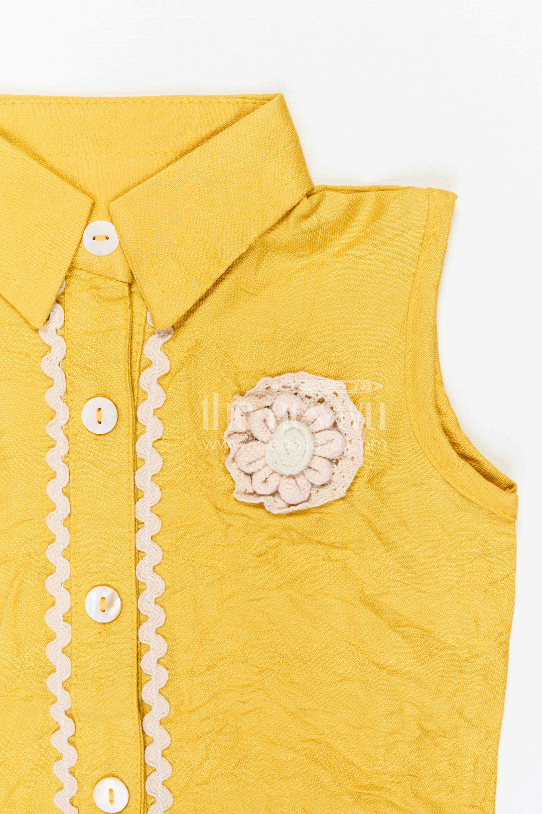 The Nesavu Girls Co-Ord Sets Girls Trendy Bubble Crepe Co-ord Set for Casual Outings and Playful Summer Style Nesavu Nesavu girls bubble crepe co-ord set for casual outings summer wear and kids fashion