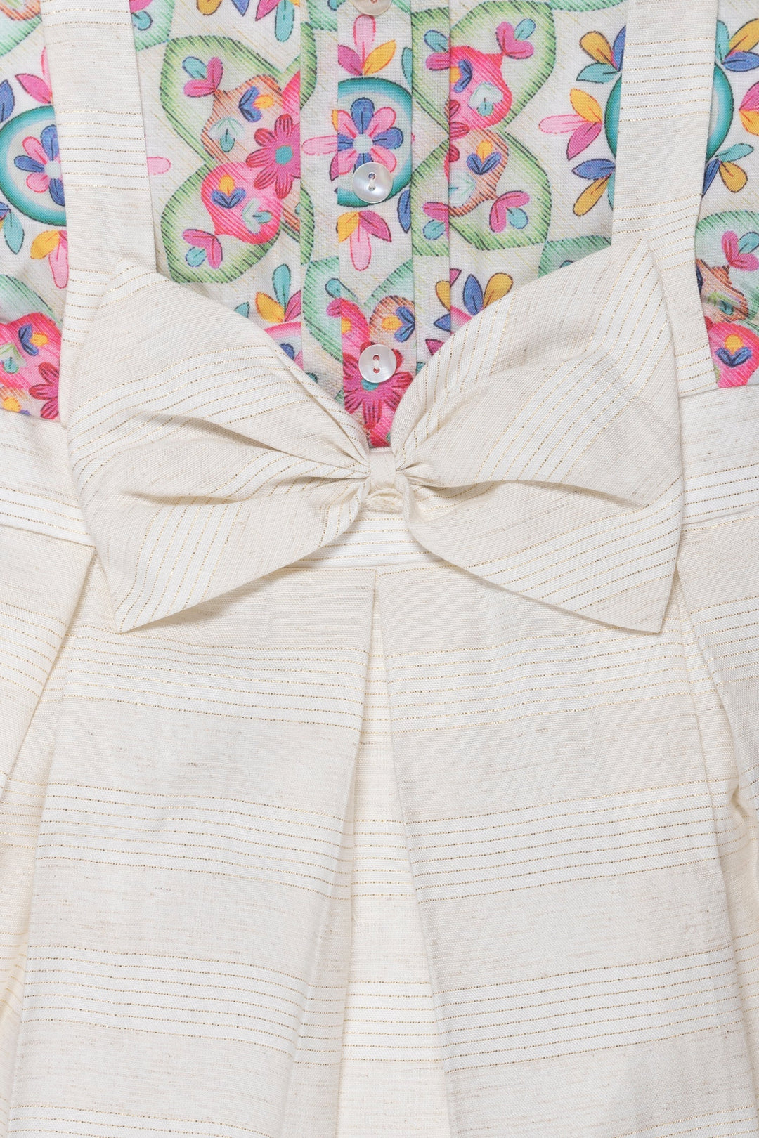 The Nesavu Girls Cotton Frock Girls Vibrant Summer Blossom Cotton Dress with Bow Detail Nesavu Shop Colorful Floral Girls Dresses | Summertime Chic & Comfort | The Nesavu