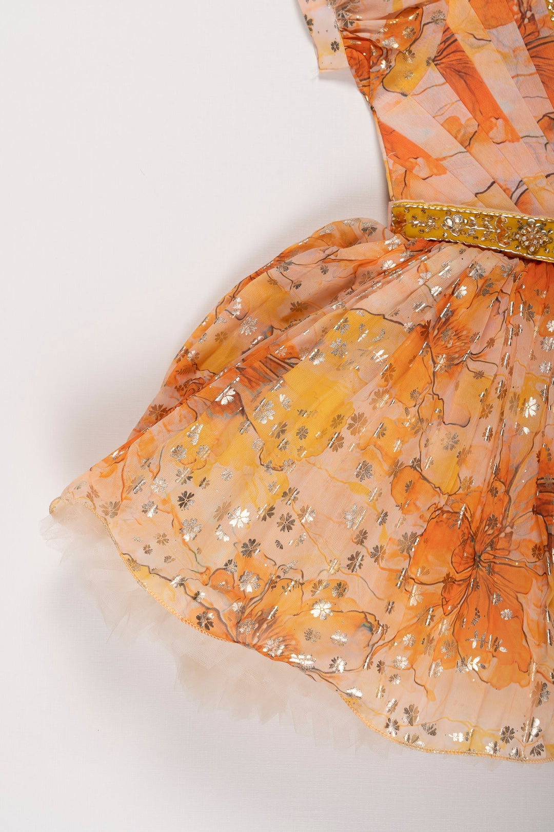 Yellow Sequin Silk Frock for Girls | The Nesavu The Nesavu Yellow Sequin Silk Frock for Girls | The Nesavu The Nesavu