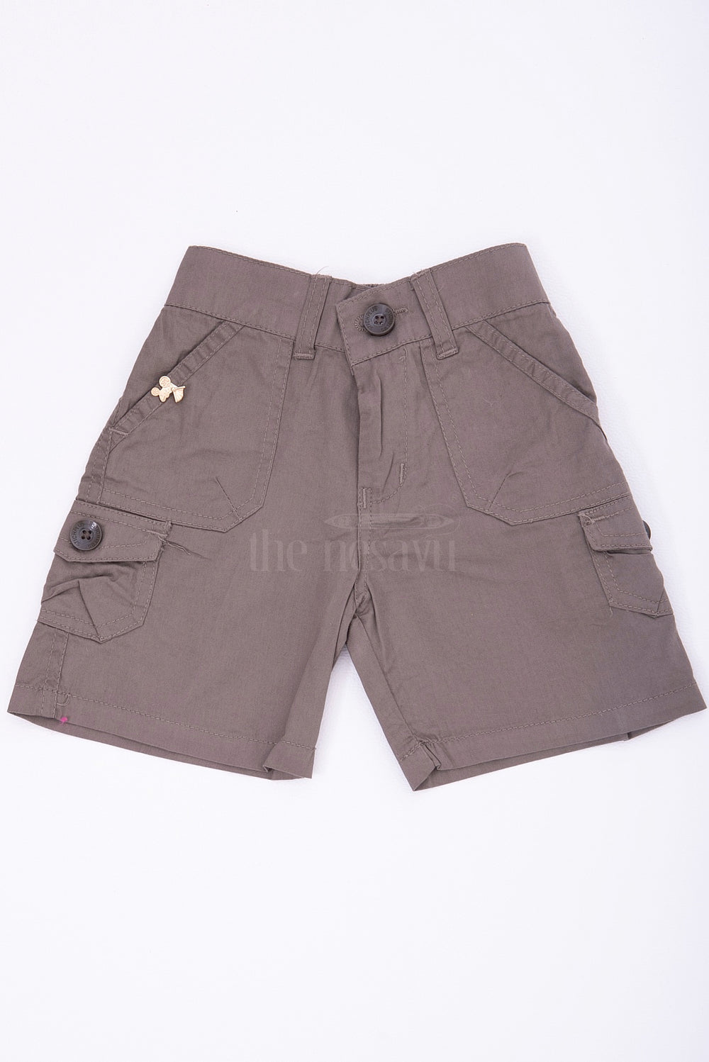 The Nesavu Boys Shorts Green Boys Cargo Shorts with Elastic Waist Back Nesavu 16 (1Y) / Green BWS009C-16 The Nesavu Green Boys Cargo Shorts - Elastic Waist & Cotton Comfort