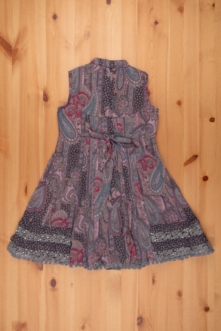 The Nesavu Girls Fancy Frock Green Chikankari Pleated Cotton Frock - Stylish Mandarin Collar for Girls Nesavu Chikankari Cotton Frocks | New Cotton Frock Designs | The Nesavu