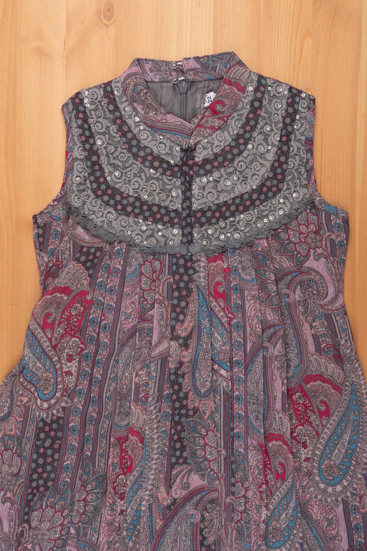 The Nesavu Girls Fancy Frock Green Chikankari Pleated Cotton Frock - Stylish Mandarin Collar for Girls Nesavu Chikankari Cotton Frocks | New Cotton Frock Designs | The Nesavu