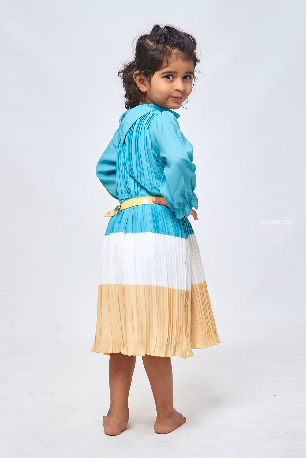 The Nesavu Girls Fancy Frock Green Ombre Beauty: Fashionable Cotton Frock for Girls Nesavu Cotton Frock Knee Length | Cotton Frock for 2 3 Year Kid | the Nesavu