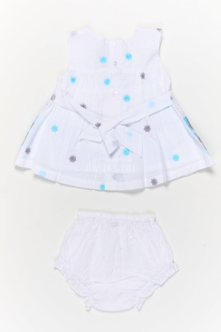 The Nesavu Baby Cotton Frocks Hakoba Cotton Frock for Baby Girls with Embroidery and Bloomers Nesavu Nesavu baby girl hakoba frock with thread embroidery and bloomers for festive or casual wear