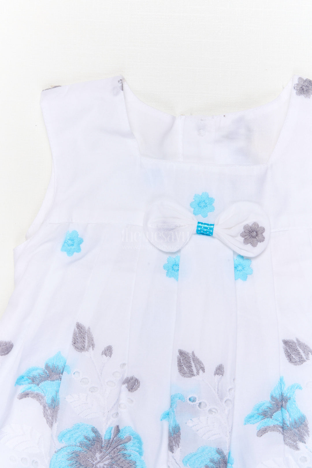 The Nesavu Baby Cotton Frocks Hakoba Cotton Frock for Baby Girls with Embroidery and Bloomers Nesavu Nesavu baby girl hakoba frock with thread embroidery and bloomers for festive or casual wear