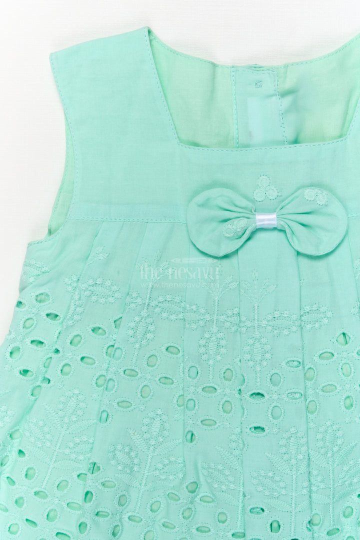 The Nesavu Baby Cotton Frocks Hakoba Frock Set for Toddler Girls with Bloomers for Festive Playtime Nesavu Nesavu toddler girl hakoba cotton frock with bloomers and embroidery for festive comfort