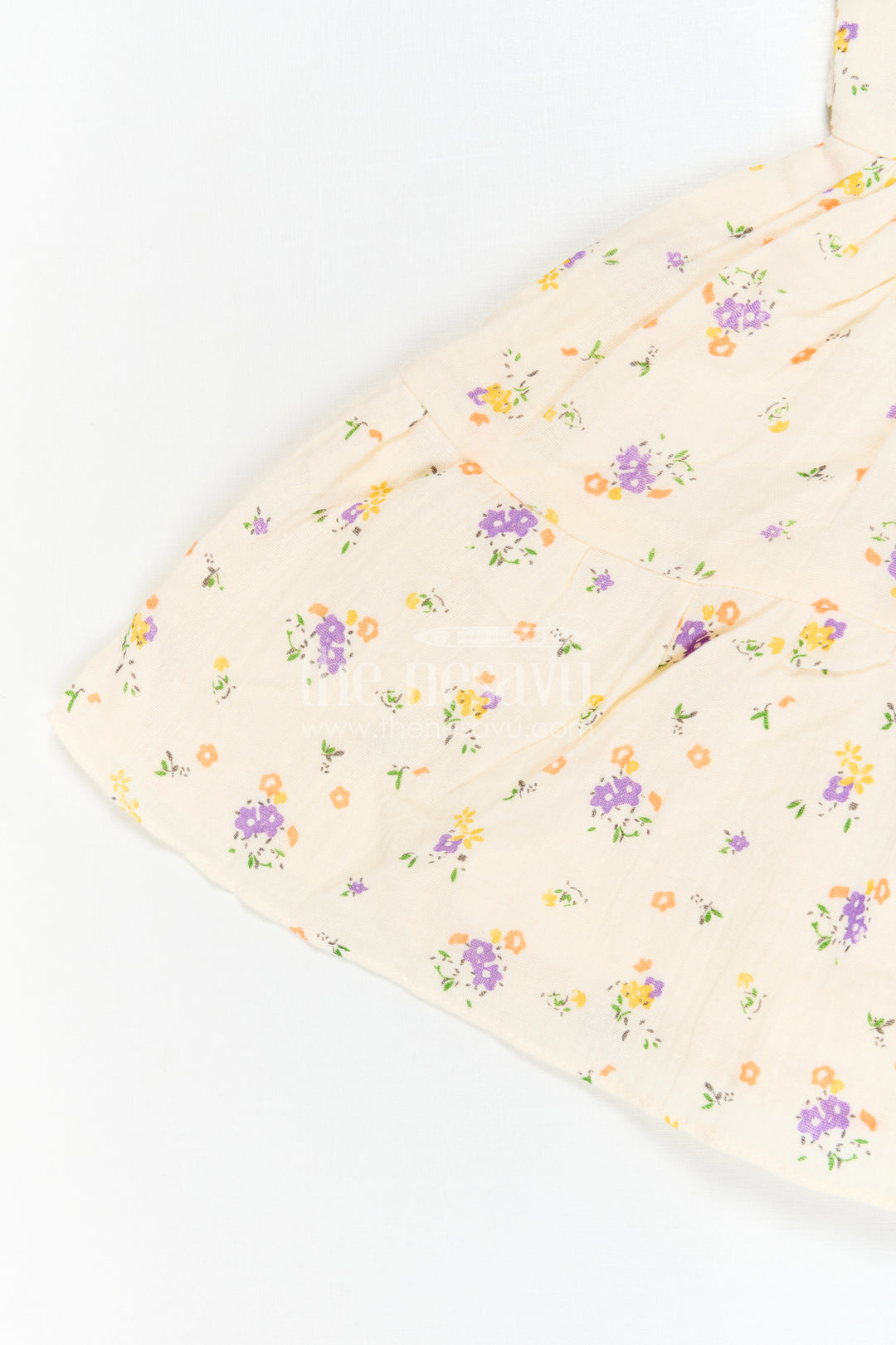 The Nesavu Baby Cotton Frocks Infant Floral Frock for Birthday Playdates Nesavu Nesavu Infant Floral Frock For Birthday Playdates With Muslin Cotton And Butterfly Detail