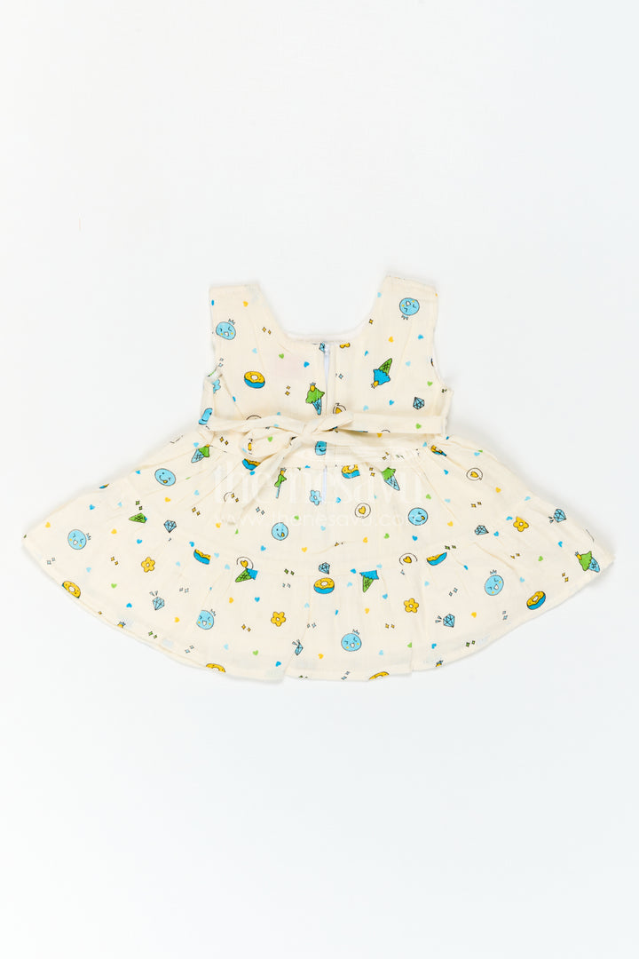 The Nesavu Baby Cotton Frocks Infant Printed Frock for Family Picnic Days Nesavu Nesavu Infant Printed Frock For Family Picnic Days With Breathable Muslin Cotton And Soft Flare