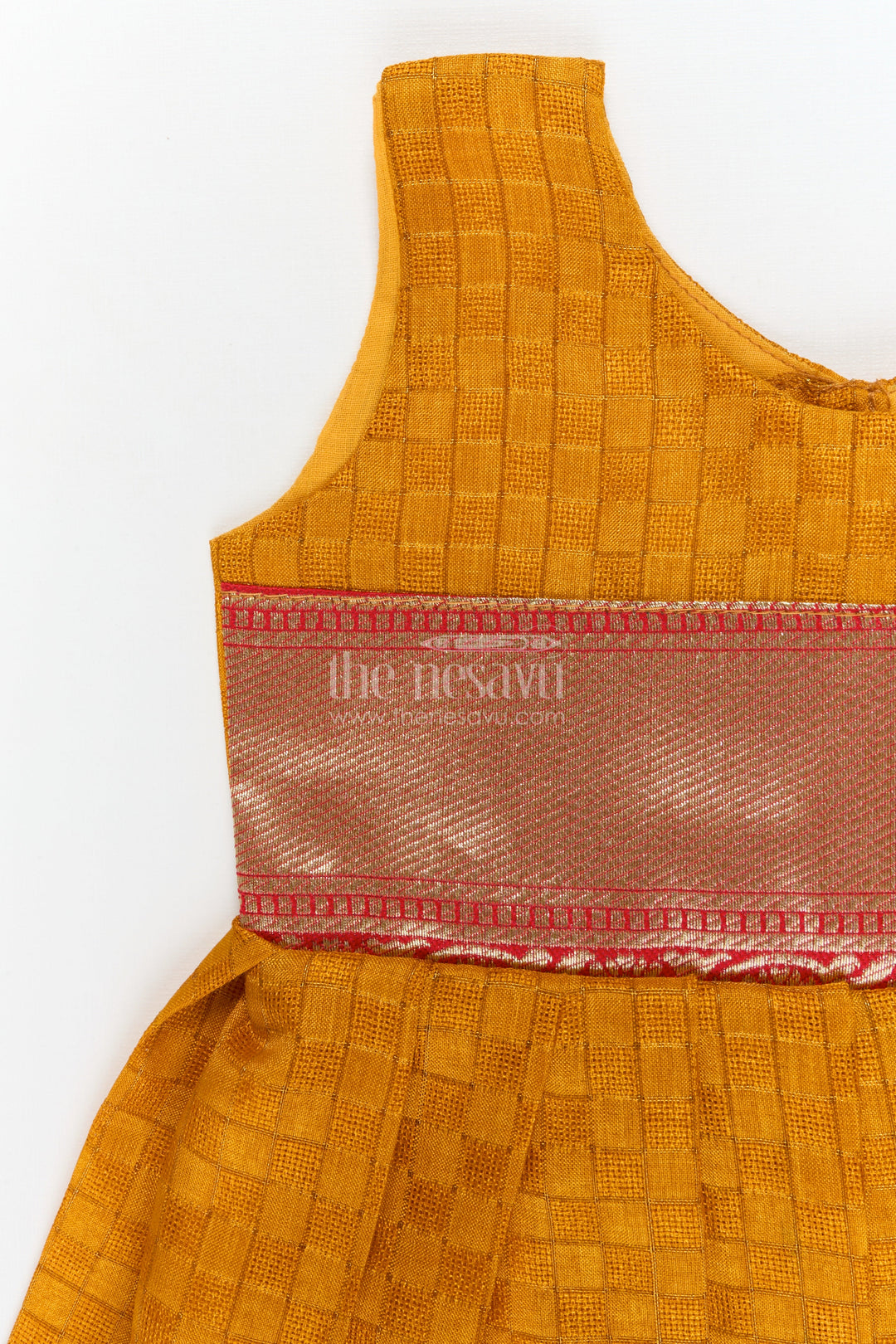 The Nesavu Silk Frock Infant Silk Frock for Cultural Milestones and Naming Ceremonies Nesavu Nesavu infant silk frock with zari border – perfect for naming ceremonies and cultural milestones