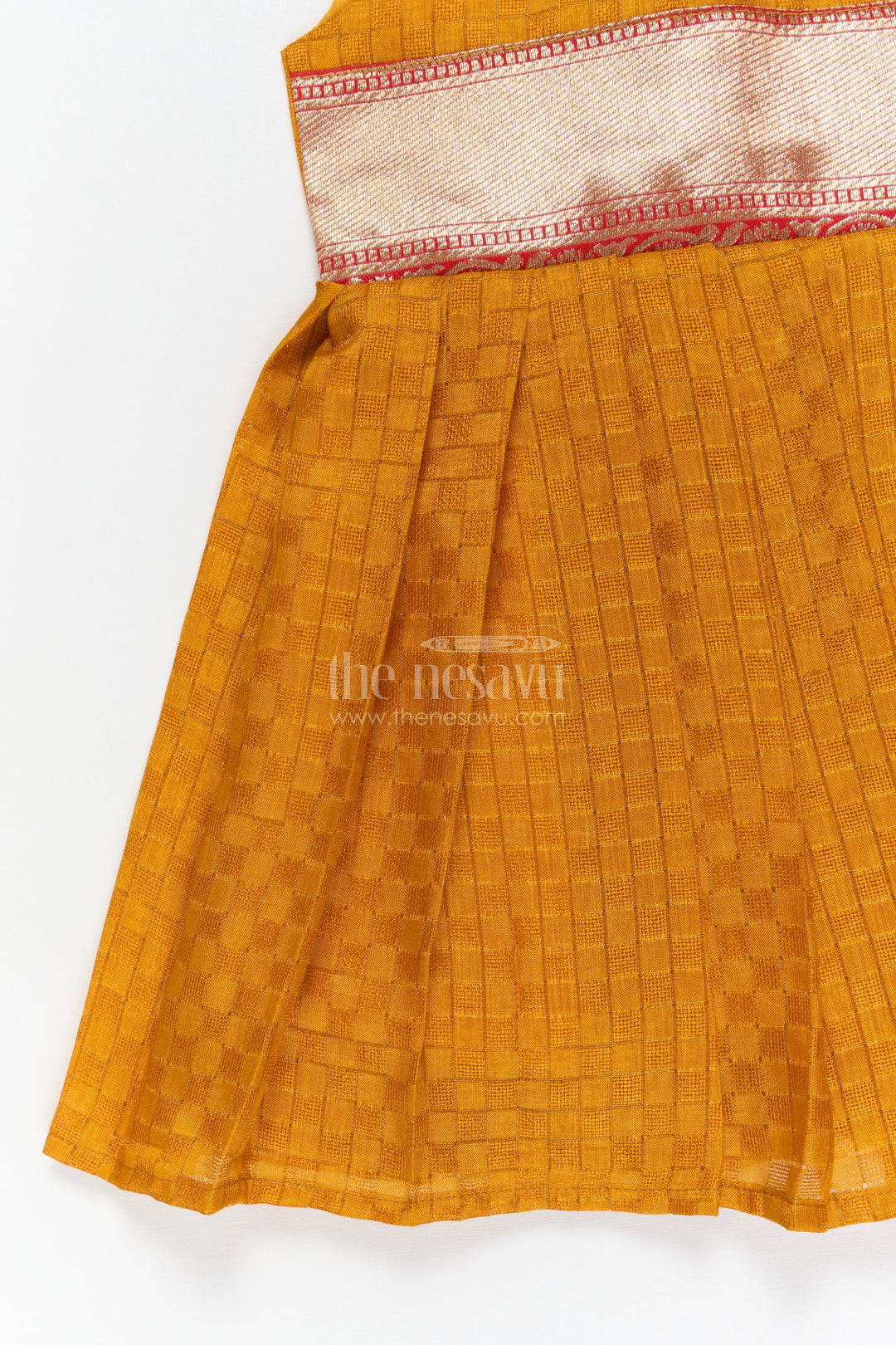 The Nesavu Silk Frock Infant Silk Frock for Cultural Milestones and Naming Ceremonies Nesavu Nesavu infant silk frock with zari border – perfect for naming ceremonies and cultural milestones