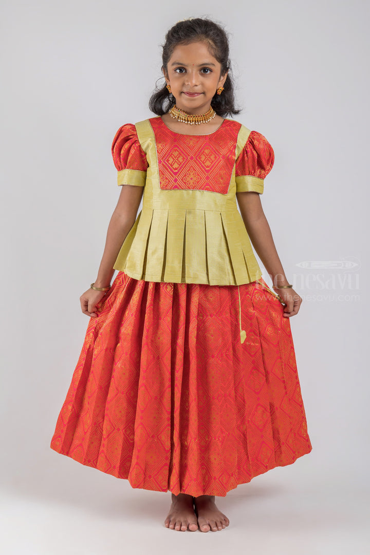 The Nesavu Pattu Pavadai Kerala Pattu Pavadai Designs: Timeless Elegance for Your Little One psr silks Nesavu