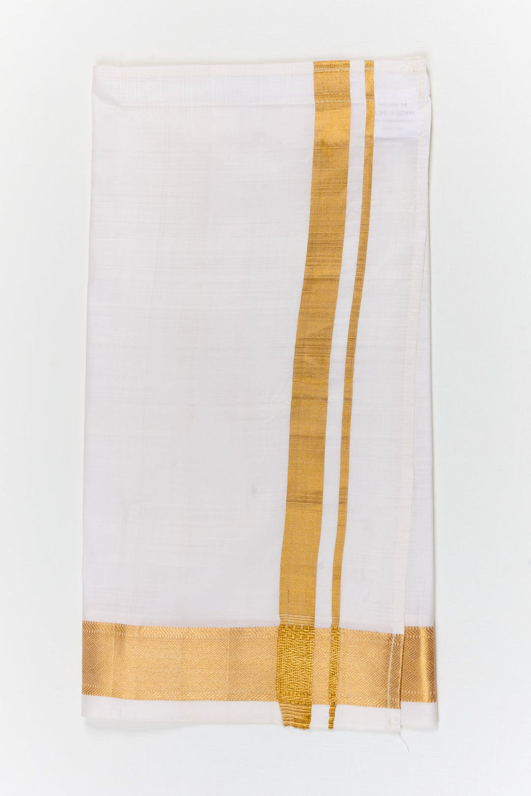 The Nesavu Pure Silk Vesti Kids Silk Pattu Dhoti Set for Ceremonies and Poojas Nesavu 16 (1Y) / Cream / Pure Silk D082A-16 Nesavu kids silk pattu dhoti set – perfect traditional wear for poojas, weddings, and ethnic events
